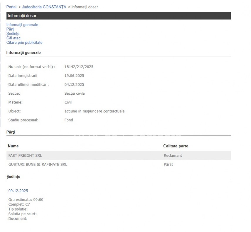 Portalul Instanțelor de Judecată