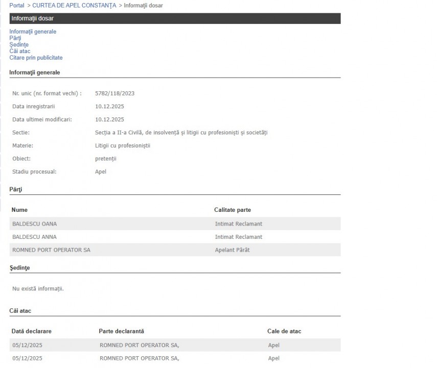 Portalul Instanțelor de Judecată