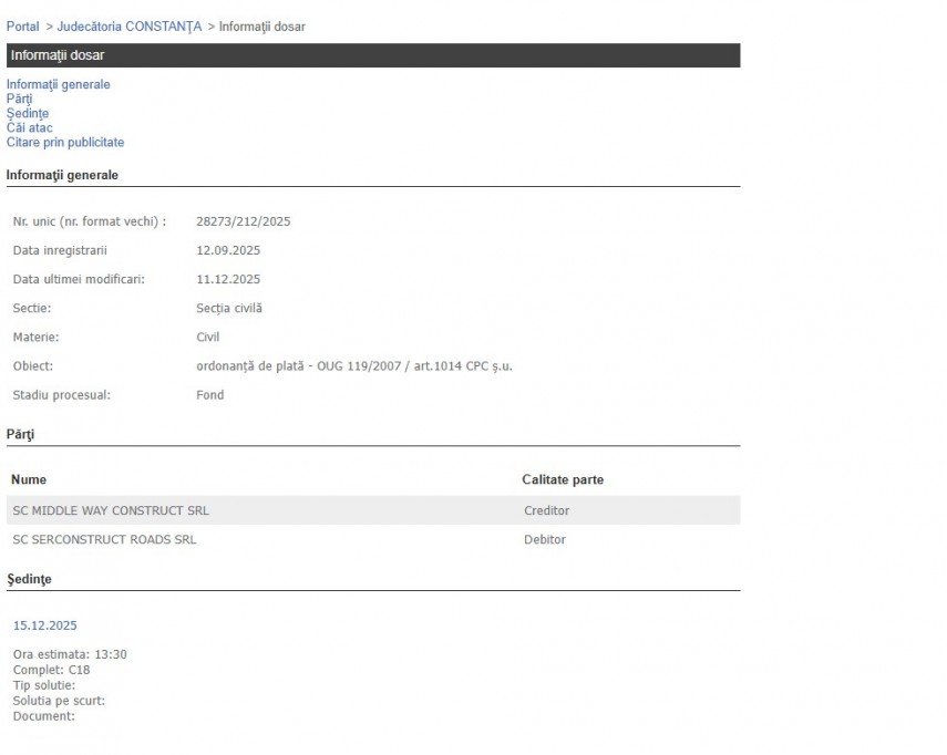 Portalul Instanțelor de Judecată