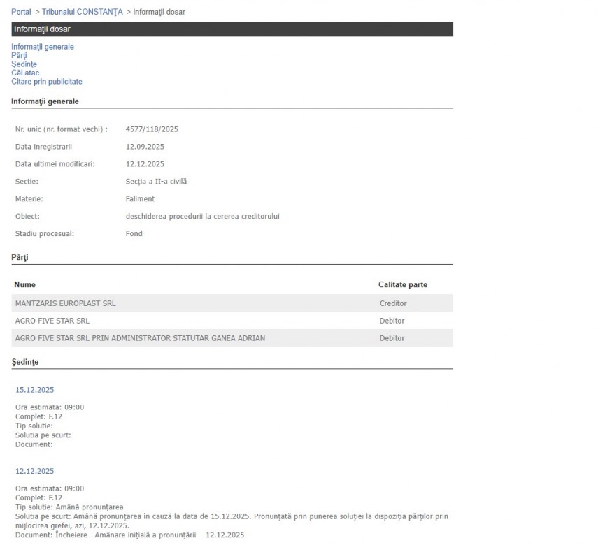 Portalul Instanțelor de Judecată