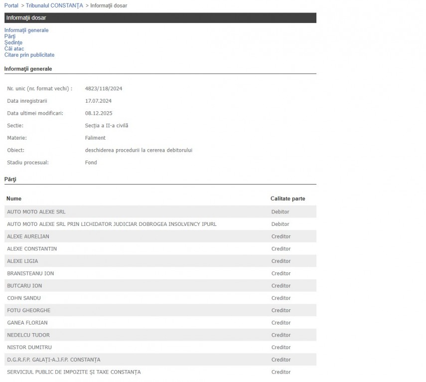 Portalul Instanțelor de Judecată