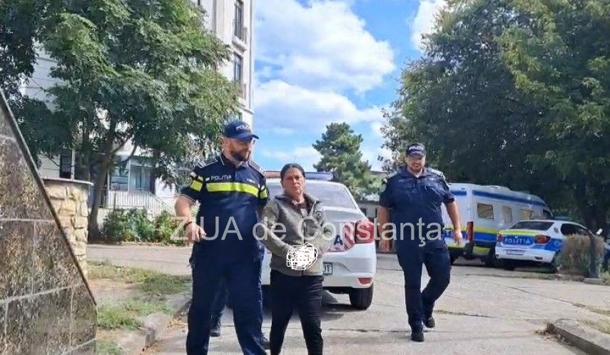 Inculpata, la Palatul de Justiție - sursa foto: ZIUA de Constanța