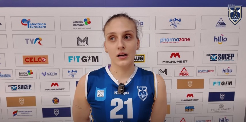 Alexandra Spînoche. Sursa foto: captură Facebook (CSM Constanța)