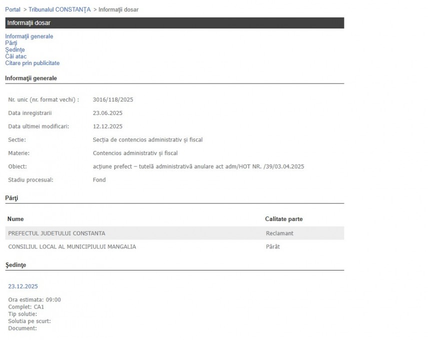 Portalul Instanțelor de Judecată