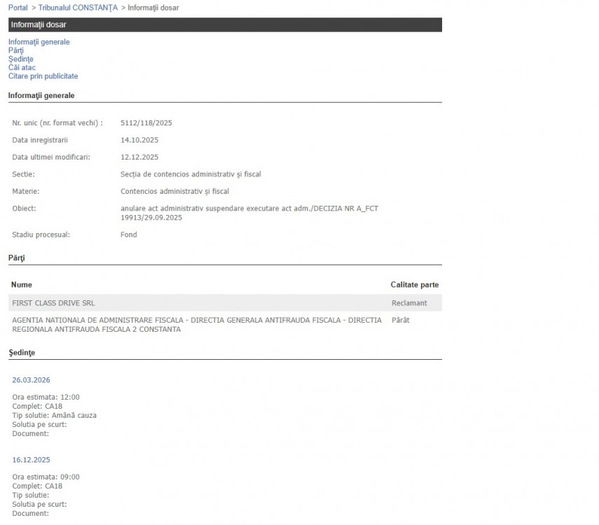 Portalul Instanțelor de Judecată