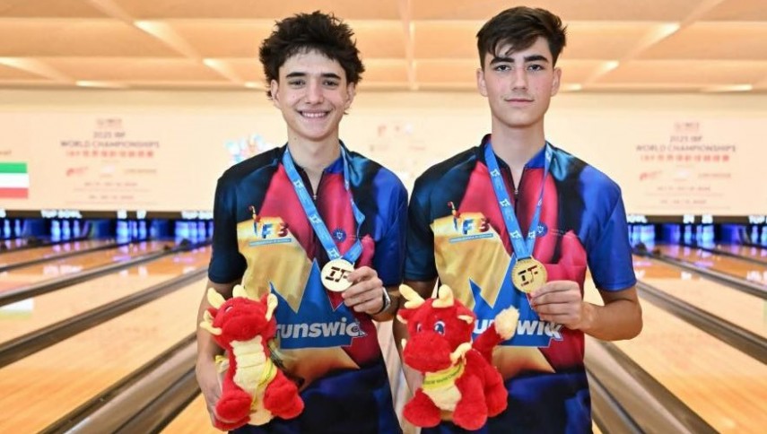 Máté Balázs-Bécsi și Mihai Dragnia. Sursa foto: Facebook (Agenția Națională pentru Sport)