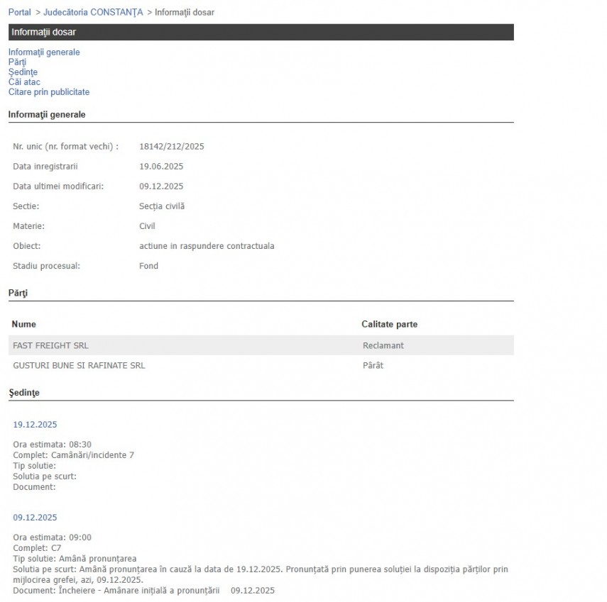 Portalul Instanțelor de Judecată