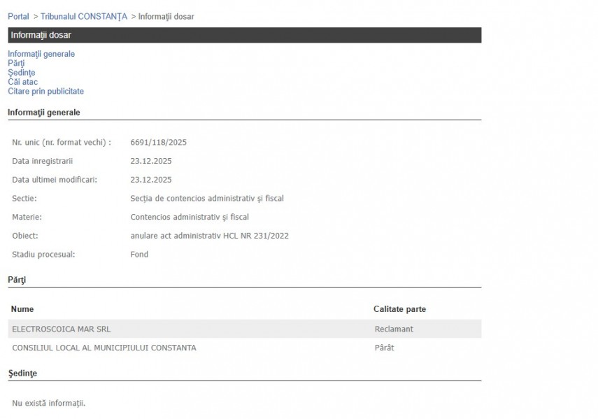 Portalul Instanțelor de Judecată