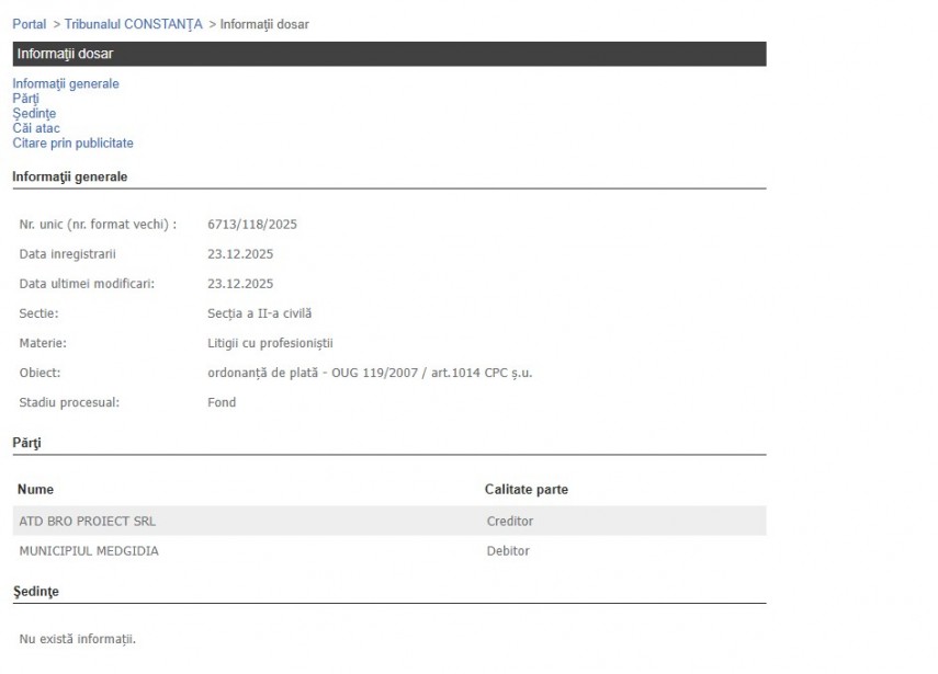 Portalul Instanțelor de Judecată