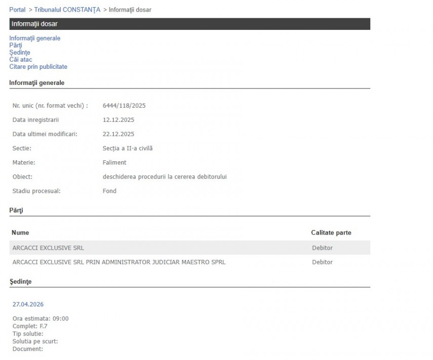 Portalul Instanțelor de Judecată