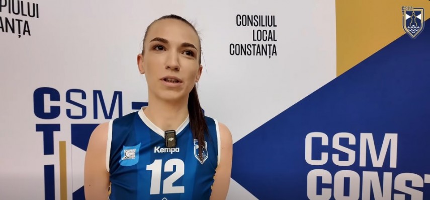 Andreea Cimpu. Sursa foto: captură Facebook (CSM Constanța) 