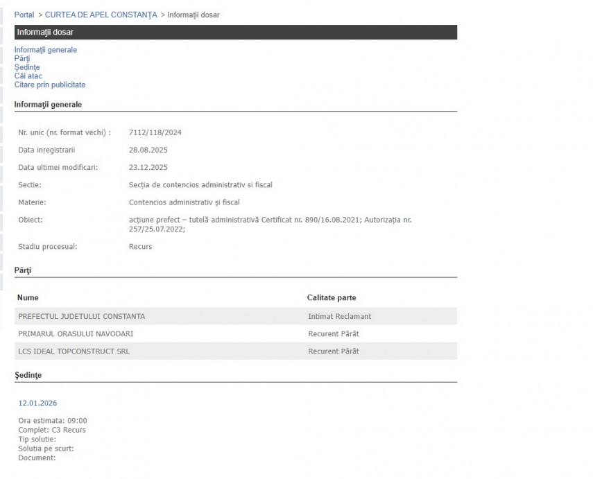 Portalul Instanțelor de Judecată