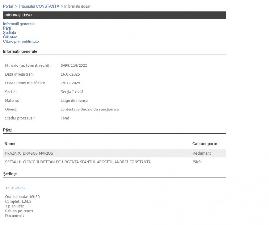 Portalul Instanțelor de Judecată