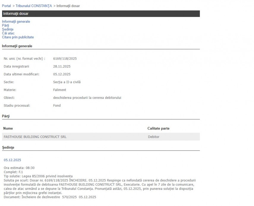 Portalul Instanțelor de Judecată