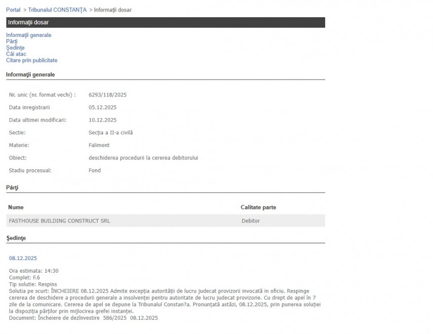 Portalul Instanțelor de Judecată