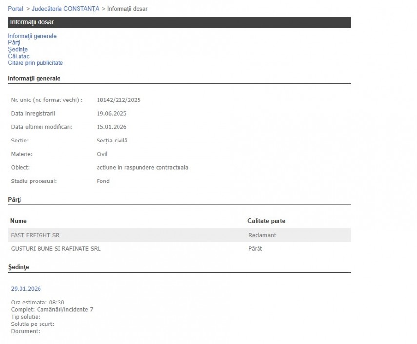 Portalul Instanțelor de Judecată