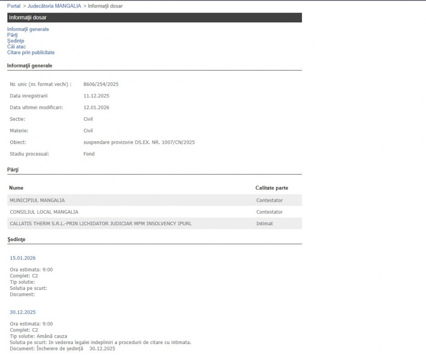 Portalul Instanțelor de Judecată