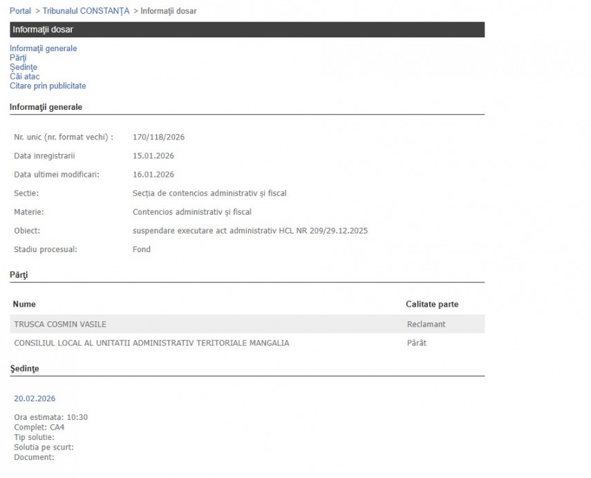 Portalul Instanțelor de Judecată