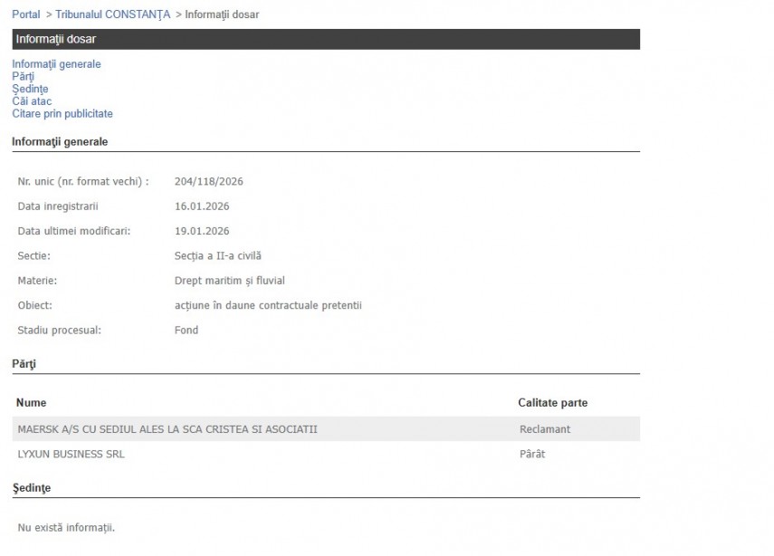 Portalul Instanțelor de Judecată