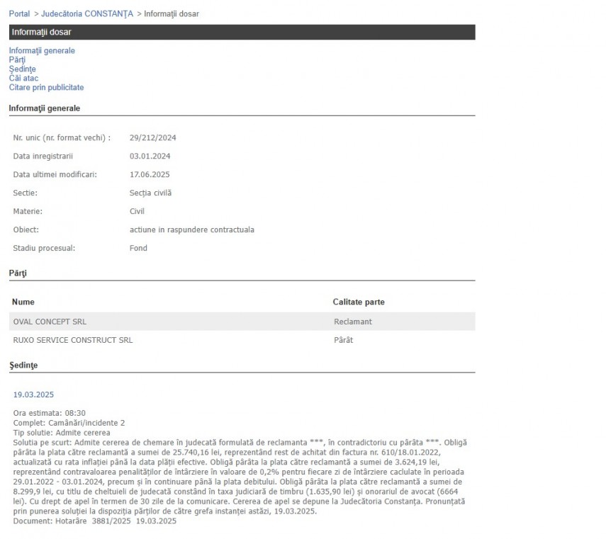 Portalul Instanțelor de Judecată