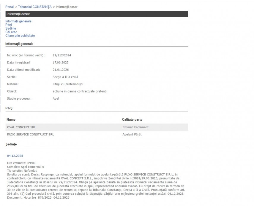 Portalul Instanțelor de Judecată