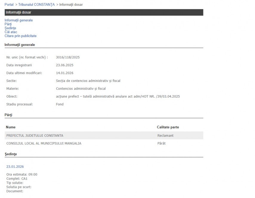 Portalul Instanțelor de Judecată