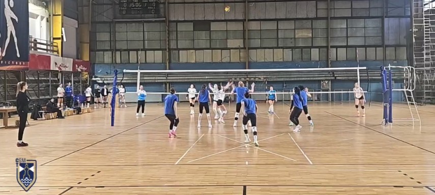 CSM Constanța - CSM București. Sursa foto: captură Facebook (Volei Constanța)