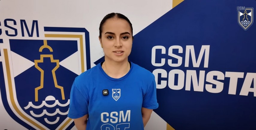 Andreea Minca Cristea. Sursa foto: captură Facebook (CSM Constanța)