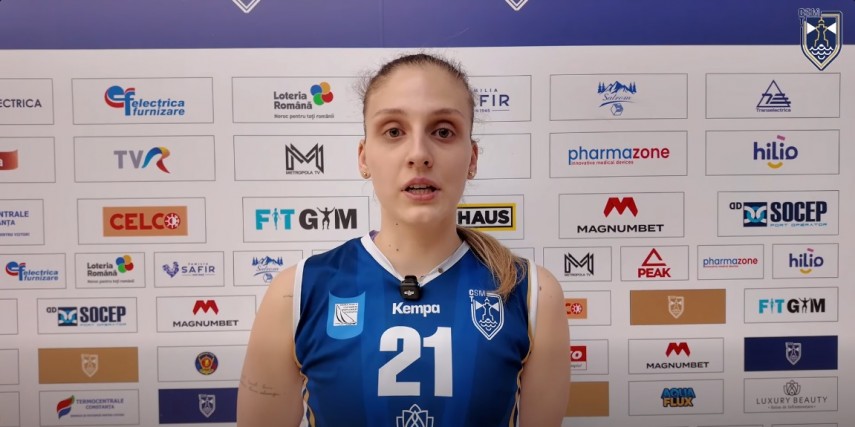 Alexandra Spînoche. Sursa foto: captură Facebook (CSM Constanța)