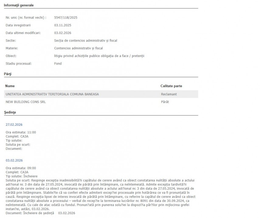 Portalul Instanțelor de Judecată