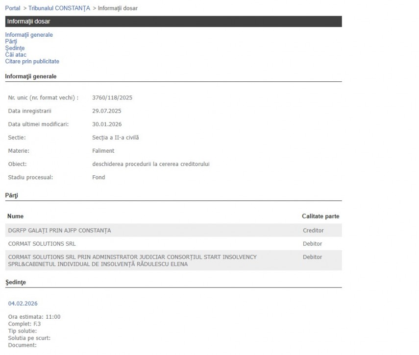 Portalul Instanțelor de Judecată