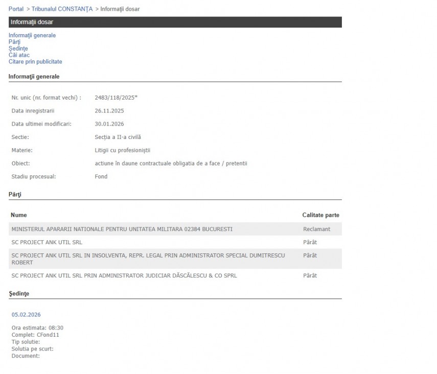 Portalul Instanțelor de Judecată