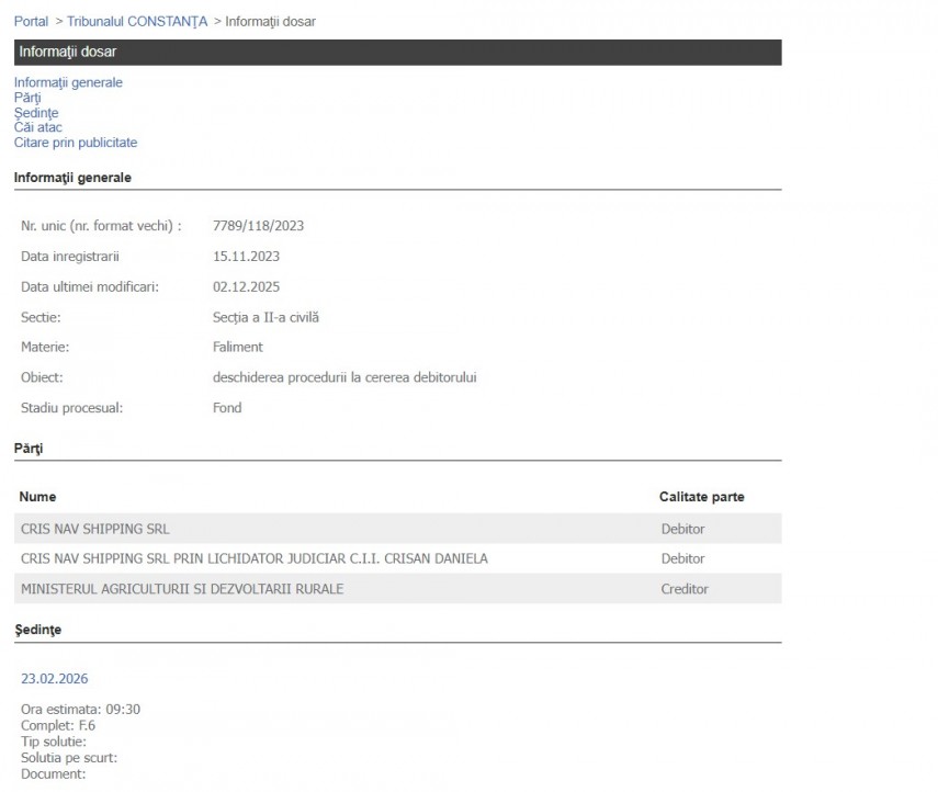 Portalul Instanțelor de Judecată