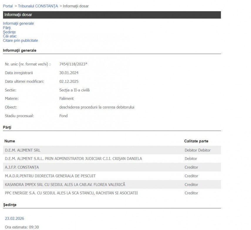 Portalul Instanțelor de Judecată