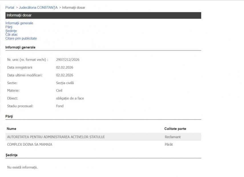 Portalul Instanțelor de Judecată