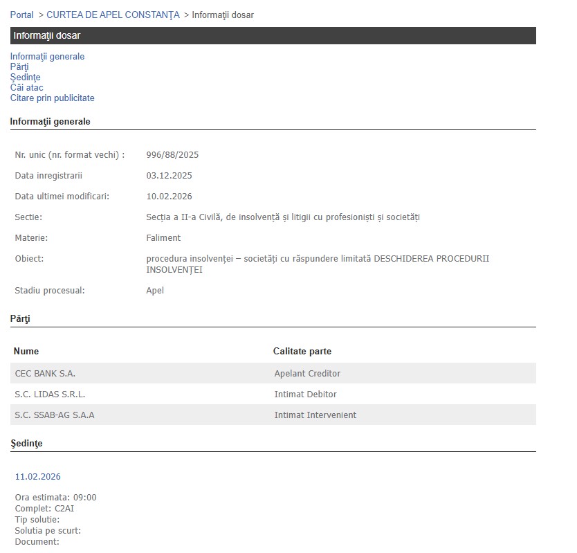 Portalul Instanțelor de Judecată