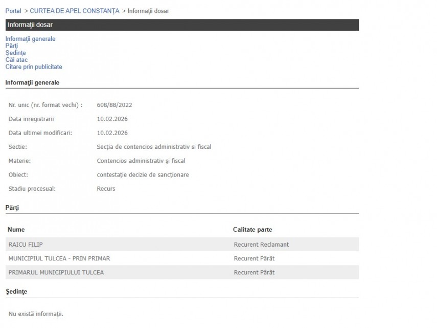 Portalul Instanțelor de Judecată