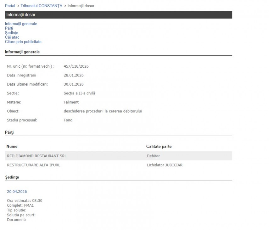 Portalul Instanțelor de Judecată