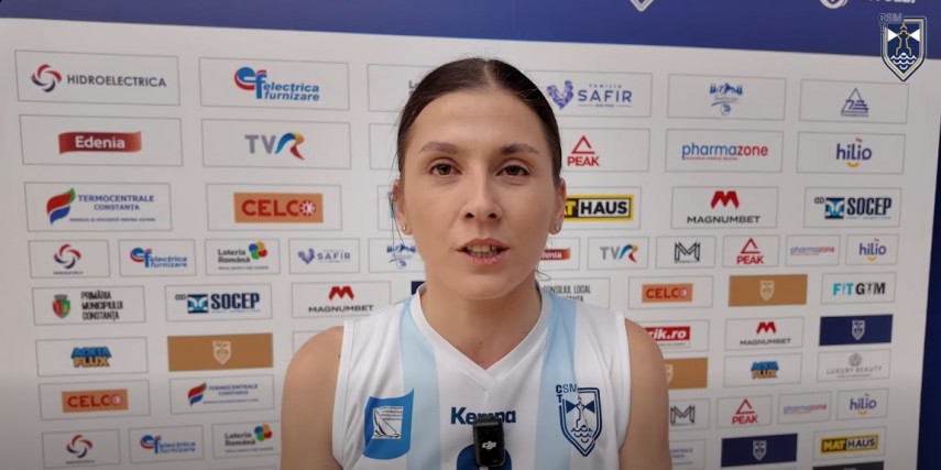 Mihaela Manole. Sursa foto: captură Facebook (CSM Constanța)