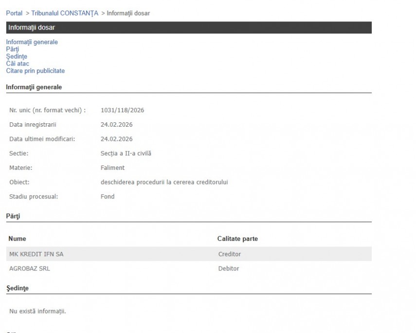 Portalul Instanțelor de Judecată