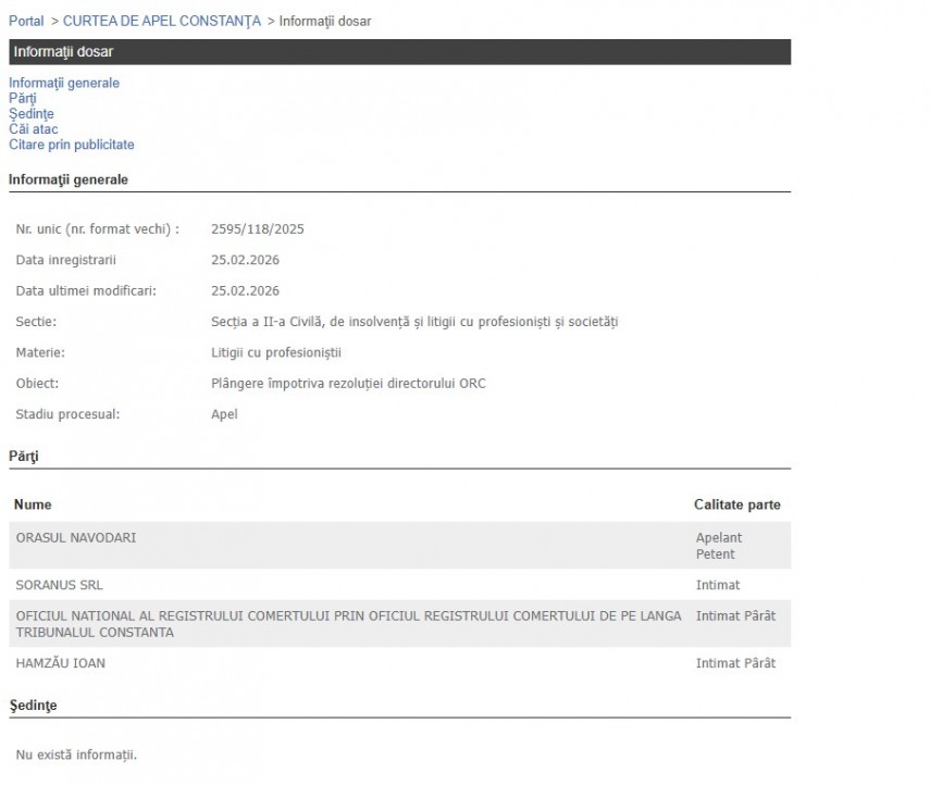 Portalul Instanțelor de Judecată