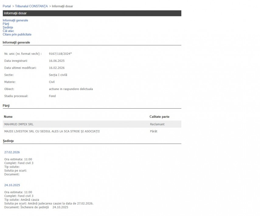 Portalul Instențelor de Judecată