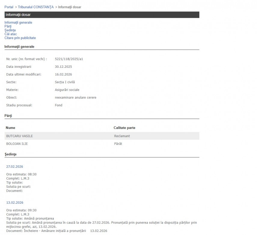 Portalul Instanțelor de Judecată