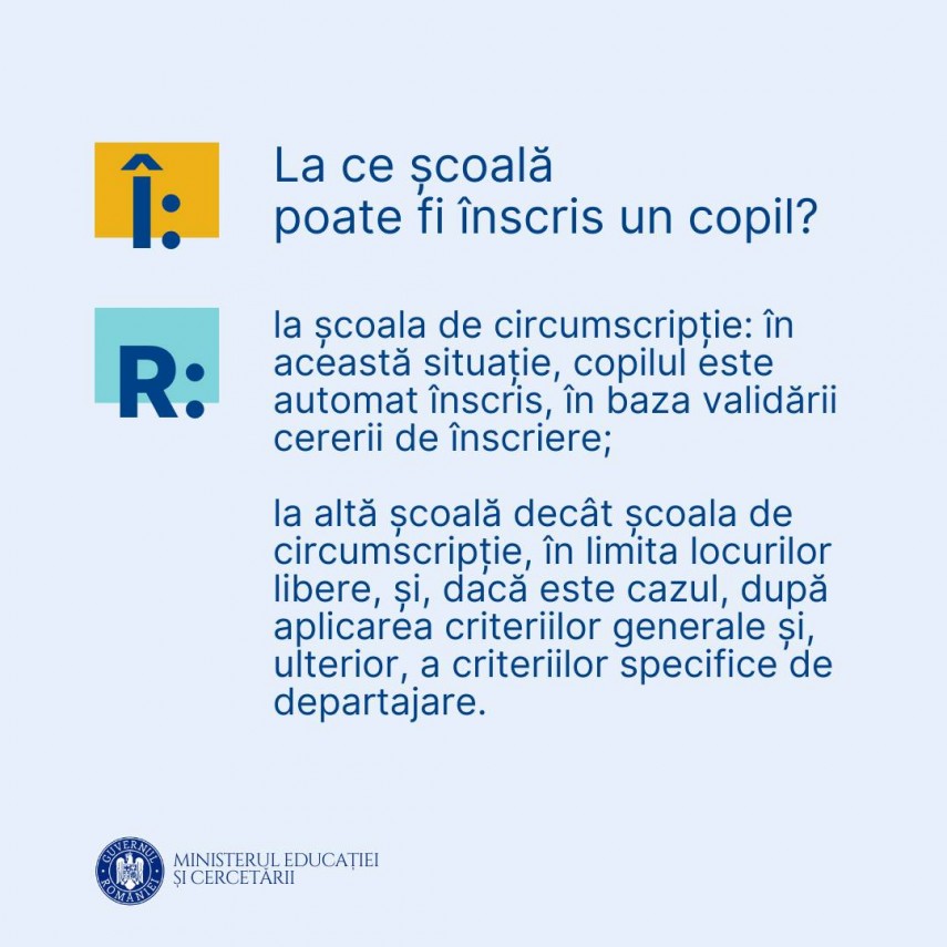 foto inscrierea copiilor in clasa pregatitoare pentru anul scolar 2026 2027 informatii esentiale pentru