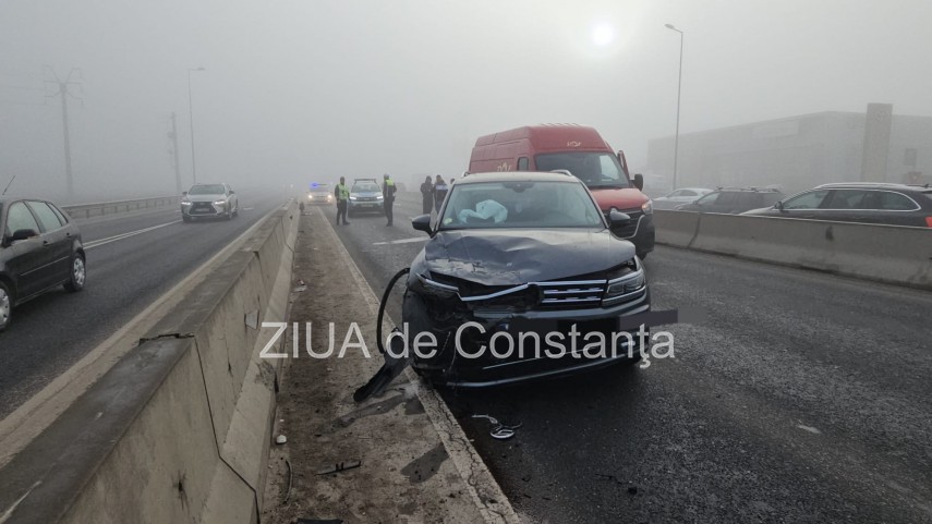 constanta carambol pe dn3 in apropiere de iesirea pe a4 noua autoturisme implicate 929842