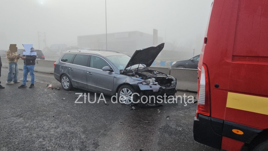 constanta carambol pe dn3 in apropiere de iesirea pe a4 noua autoturisme implicate 929842