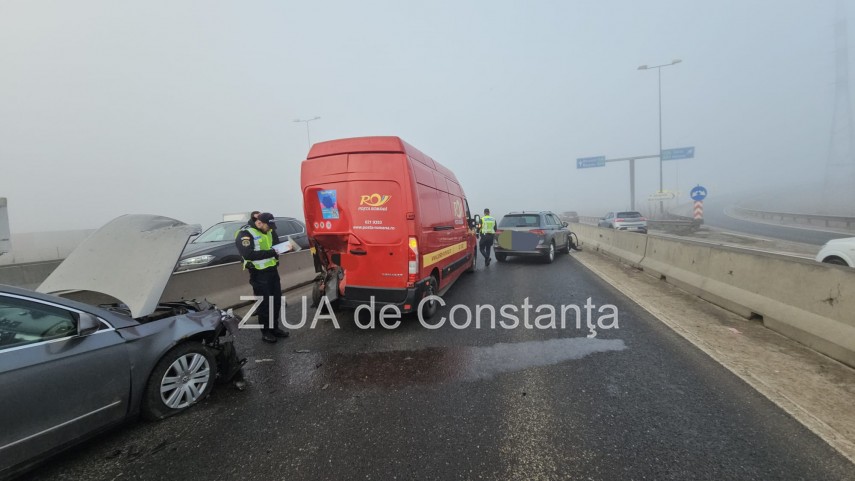 constanta carambol pe dn3 in apropiere de iesirea pe a4 noua autoturisme implicate 929842