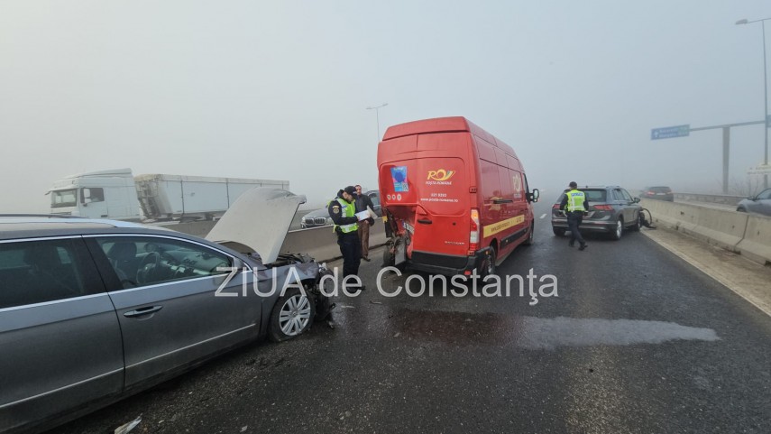 constanta carambol pe dn3 in apropiere de iesirea pe a4 noua autoturisme implicate 929842