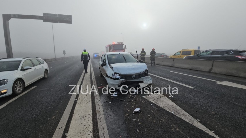 constanta carambol pe dn3 in apropiere de iesirea pe a4 noua autoturisme implicate 929842
