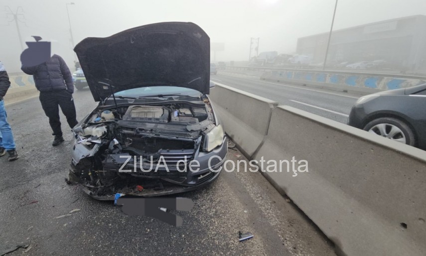 constanta carambol pe dn3 in apropiere de iesirea pe a4 noua autoturisme implicate 929842